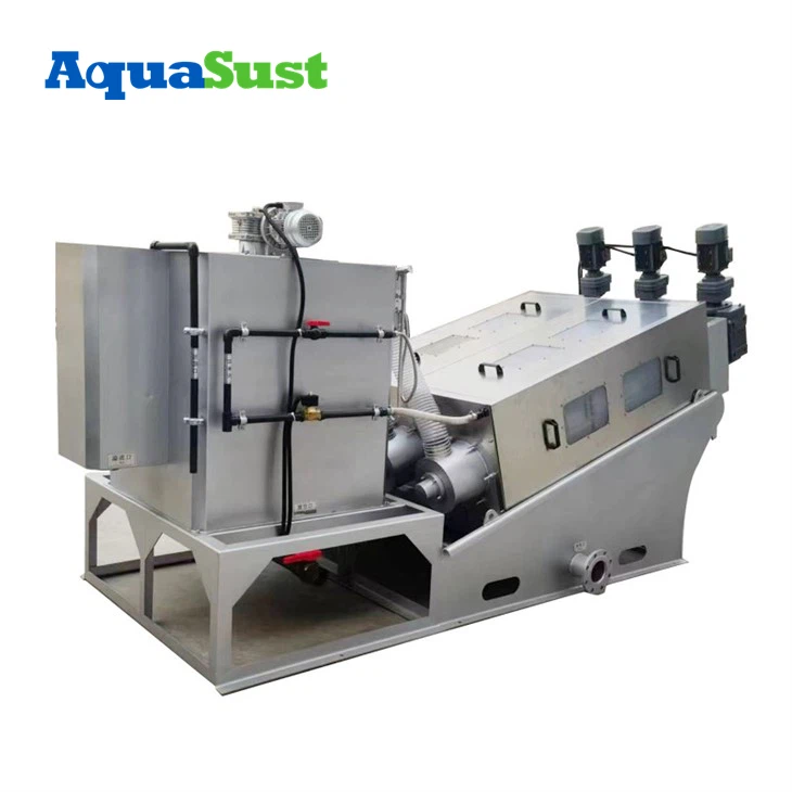 volute press for sludge dewatering